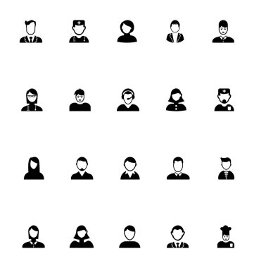 Meslek Avatar vektör simgesi 3