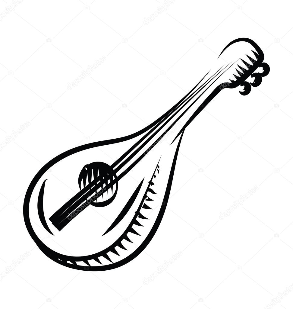 Lute Sketchy Vector Icon Stock Vector by ©vectorsmarket 96928964