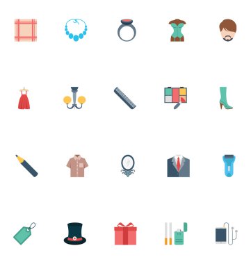 Fashion Flat Vector Icons 3