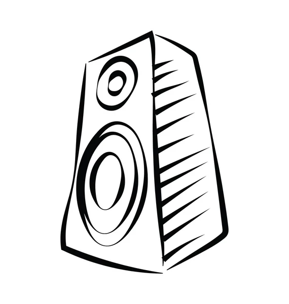 Speaker Sketchy icona vettoriale — Vettoriale Stock