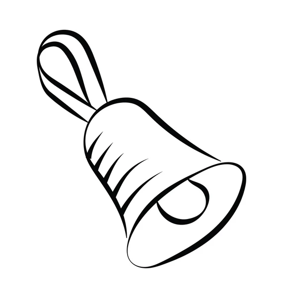 Hand Bell Sketchy Vector Icon — 스톡 벡터