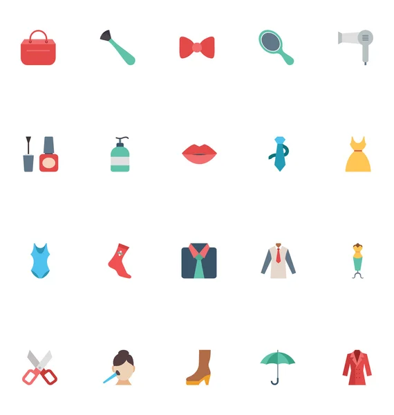 Fashion Flat Vector Icons 2 — ストックベクタ