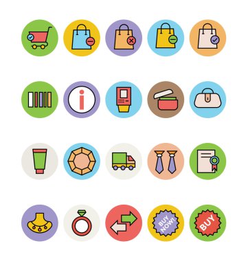 Alışveriş vektör simgeler 4