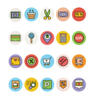 Alışveriş vektör simgeler 3