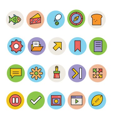 Basic Colored Vector Icons 12