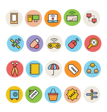 Basic Colored Vector Icons 11 clipart
