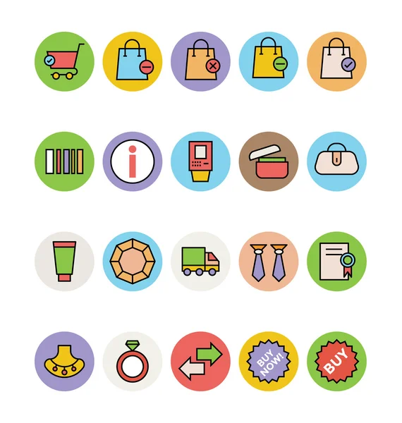 Compras Vector iconos 4 — Vector de stock