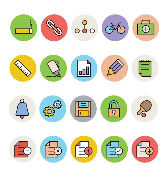 Basic Colored Vector Icons 8 — Wektor stockowy