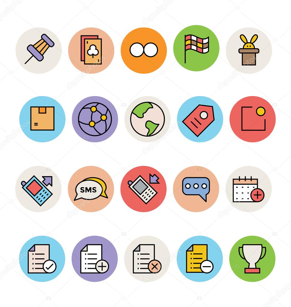 Basic Colored Vector Icons 4