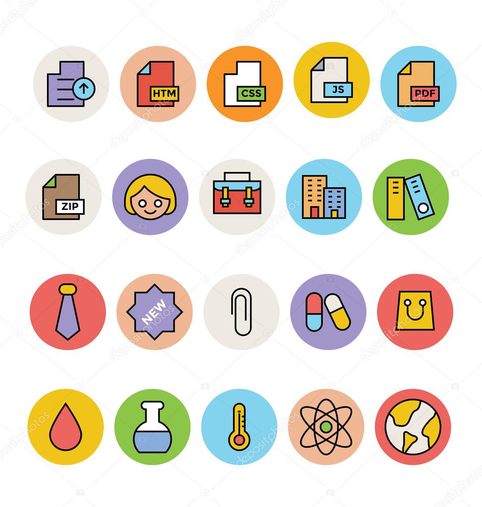 Basic Colored Vector Icons 9