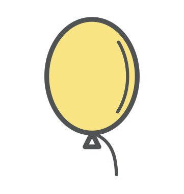Balloons Flat Icon Illustration