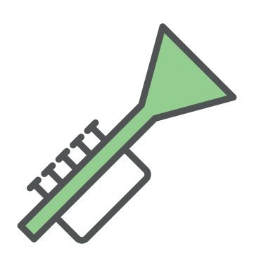 Trombon renkli vektör simgesi