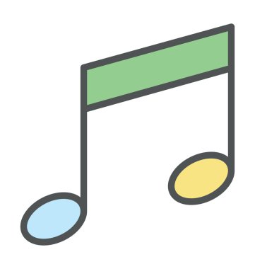 Müzik notlar renkli vektör simgesi