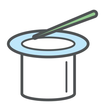 Büyü hüner renkli vektör simgesi