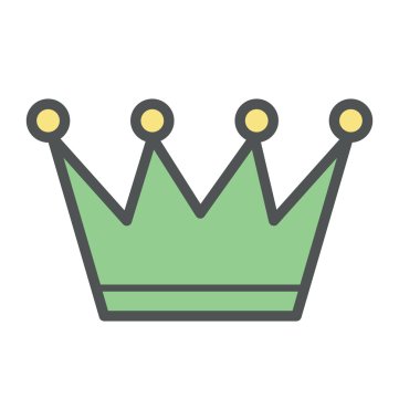Taç renkli vektör simgesi