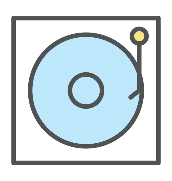 Vinyl Player Colored Icon — стоковый вектор