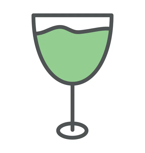 Вино Склянка Смілива ікона Ілюстрація — стоковий вектор