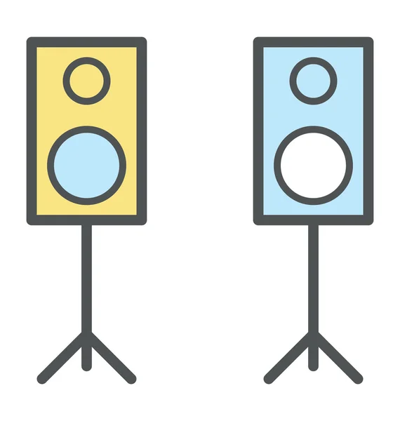 Icone de vetor colorido de alto-falantes — Vetor de Stock