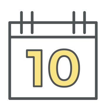 Takvim renkli vektör simgesi