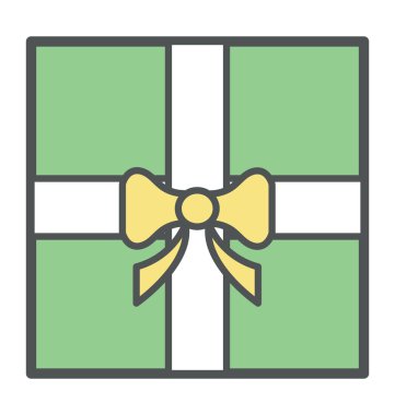 Hediye düz simge tasarlamak