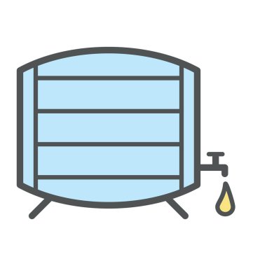 Varil düz simge tasarlamak