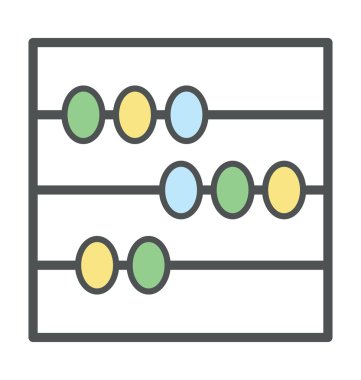 Abaküs kalın simge tasarlamak