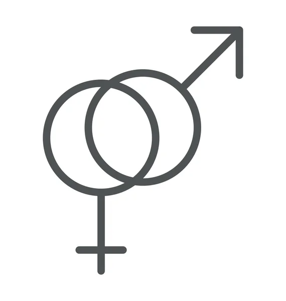 性别符号彩色的矢量图标 — 图库矢量图片