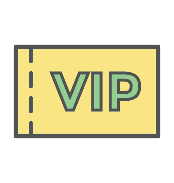 VIP Pass Icône audacieuse Illustration — Image vectorielle
