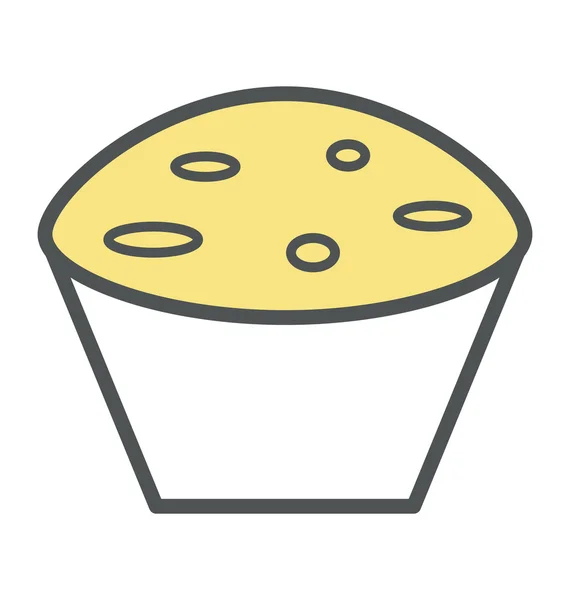 Muffin gekleurde Vector Icon — Stockvector