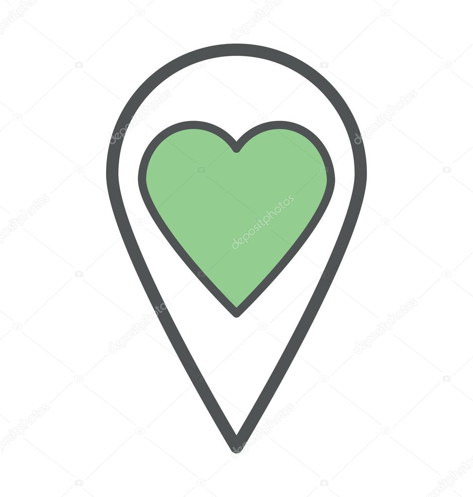 Favourite Location Flat Icon