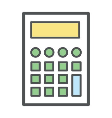 Hesap makinesi kalın simge tasarlamak