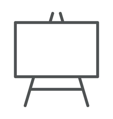 Beyaz tahta kalın simge tasarlamak