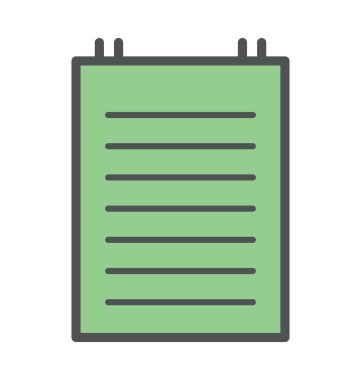 Not defteri kalın simge tasarlamak