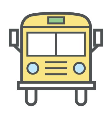 Okul otobüsü kalın simge tasarlamak