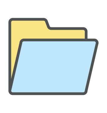 Klasör kalın simge tasarlamak