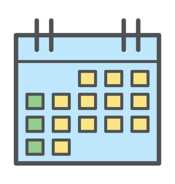 Takvim kalın simge tasarlamak