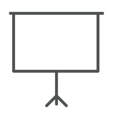 Projeksiyon ekranı kalın simge tasarlamak