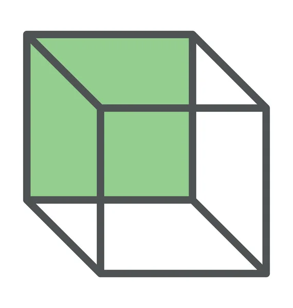 Illustration d'icône en gras de boîte cubique — Image vectorielle
