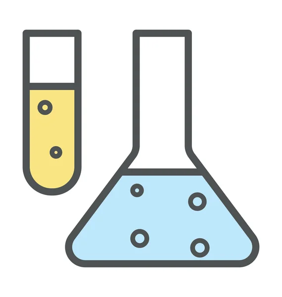 Frasco de laboratorio Icono audaz Ilustración — Archivo Imágenes Vectoriales