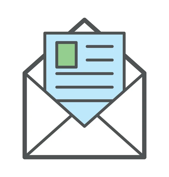 Letter Envelope Bold Icon Illustration — Stock Vector