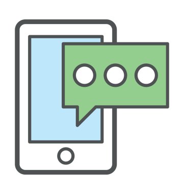 Mobil sohbet kalın simge tasarlamak