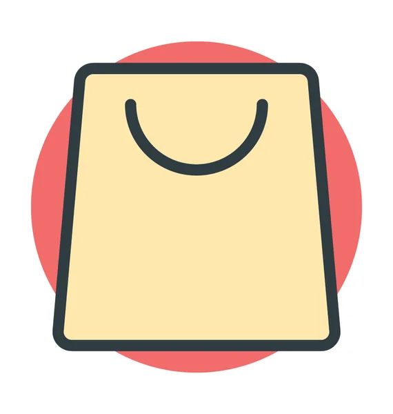 Tote Bag Vector Ícone — Vetor de Stock