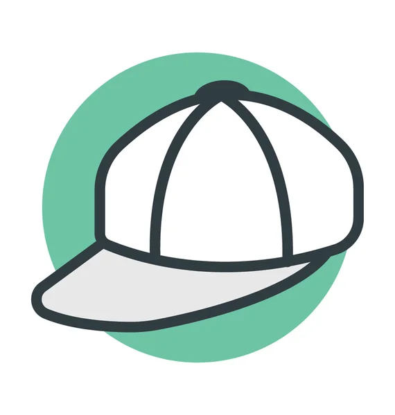 Baseball Cap Vector Ícone —  Vetores de Stock