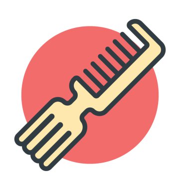 Vektör simge renklendirme ile tarak