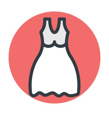 Kadın elbise vektör simgesi