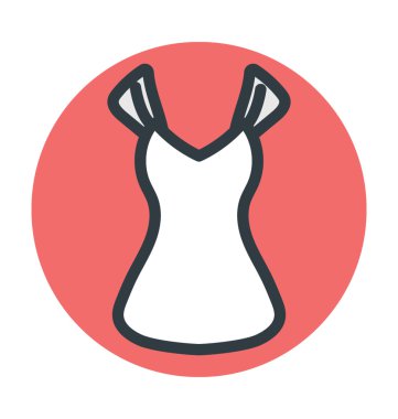 Kadın elbise vektör simgesi