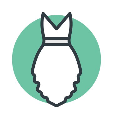 Düğün elbise vektör simgesi