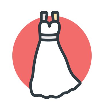 Parti elbise vektör simgesi