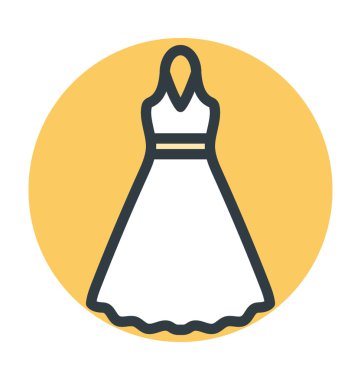 Parti elbise vektör simgesi