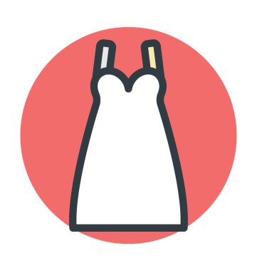 kadın elbise vektör simgesi